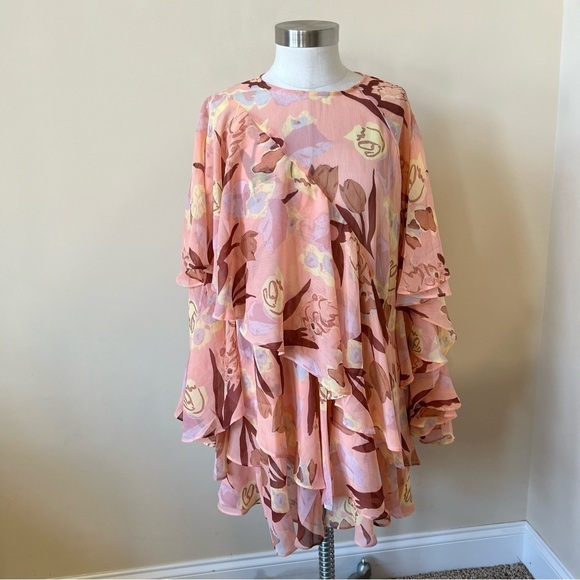 Ted Baker London Pegaia Floral Ruffle Mini Dress 13812 - Picture 3 of 9